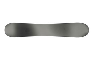 3D illustration snowboard on white background (top view)