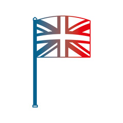 united kingdom flag in pole national symbol