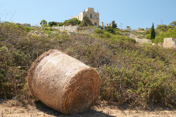 Bales of straw in Dingli Malta