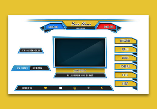 Social Streaming Dashboard Layout