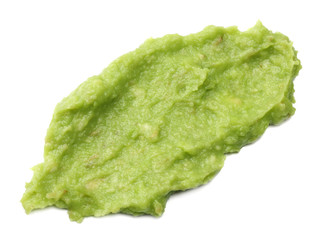 avocado cream isolated on white background. Healthy food