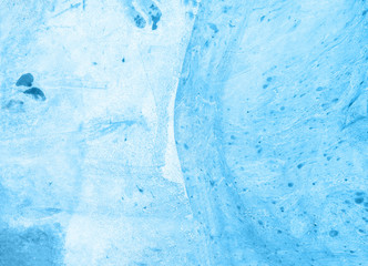Blue watercolor paint background.