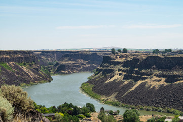 The Snake River and Magic Valley near Twin Falls, Idaho, USA