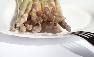 Fresh white  Asparagus