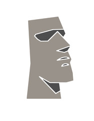 モアイ像線なし(色)