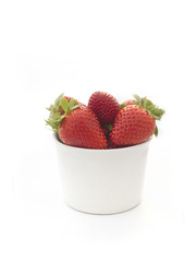 Strawberries isolated on white