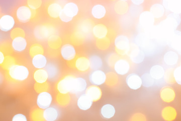 Fototapeta premium Blurred view of beautiful Christmas lights. Festive background