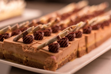 chocolate dessert at a restaurant