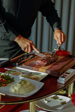 table side service at fine dining restaurant