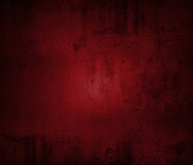 Red dark grunge concrete wall