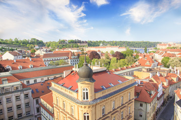 Naklejka na ściany i meble Beautiful view of Hradcany, Prague's historic district, Czech Republic