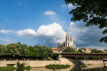 Obraz premium View of spanish town Girona in Catalunya