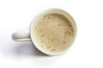 Cappuccino cup. Top view