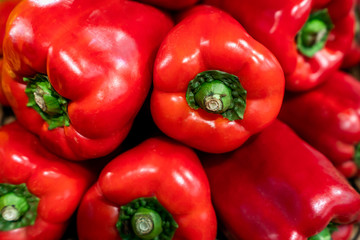 Bright Red Bell Pepper close up