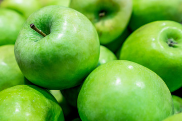 Fresh, bright, sweet Apple Close up