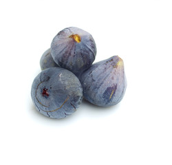 Fresh figs on white background