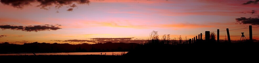 Wide Sunset at Rivermouth