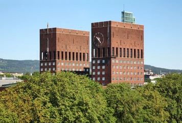 Fototapeta na wymiar City Hall in Oslo. Norway