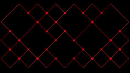Bright Red Squares Black Background