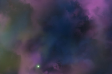 Colorful space nebula. Illustration, for use with projects on science, and education. Plasmatic nebula, deep outer space background with stars. Universe filled with stars, nebula and galaxy