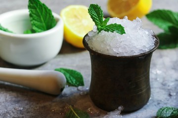 Mint Julep / Summer Cocktail , selective focus