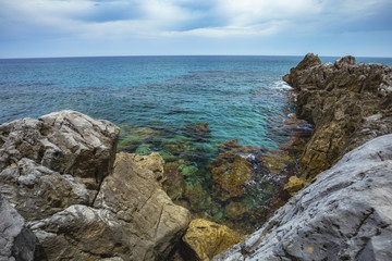 Fototapeta na wymiar Sicilian Coast at Sicily, Italy near Cefalù
