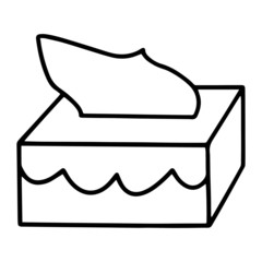 Tissue cartoon illustration isolated on white background for children color book