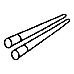 Chopsticks cartoon illustration isolated on white background for children color book
