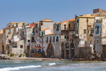 City of Cefalù at the sicilian Coast