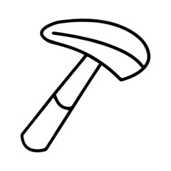 Hammer cartoon illustration isolated on white background for children color book