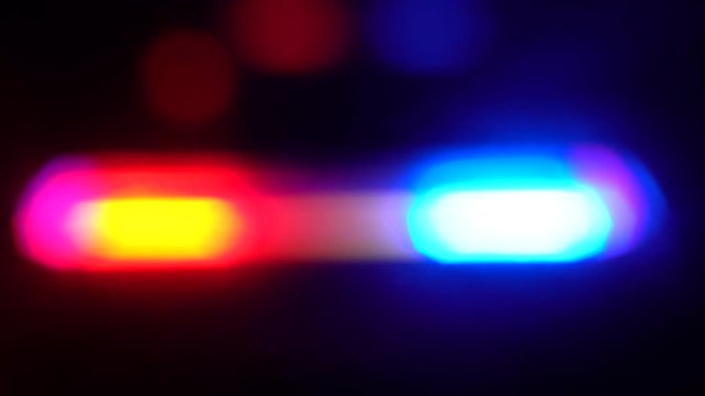 Blue flashing police lights 2025