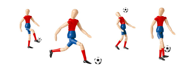 Gliederpuppe Fussball Spieler