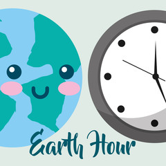 earth hour cartoon