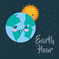 earth hour cartoon