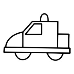 Cute taxi cartoon illustration isolated on white background for children color book