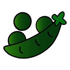 Peas cartoon illustration isolated on white background for children color book