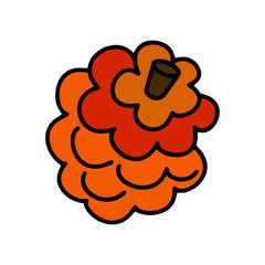 Pine Cone cartoon illustration isolated on white background for children color book