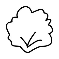 Leaf cartoon illustration isolated on white background for children color book