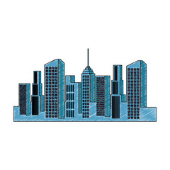 City buildings isolated vector illustration graphic design