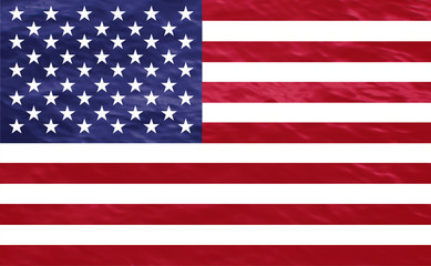 Fototapeta premium American flag of the United States with natural textures and faded background.