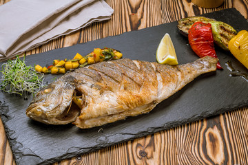 Dorado on grill