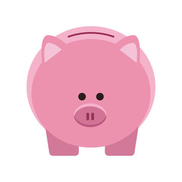 piggy money savings isolated vector illustration graphic design