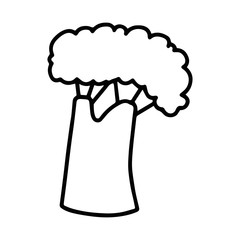 Tree cartoon illustration isolated on white background for children color book