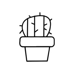 Cactus cartoon illustration isolated on white background for children color book