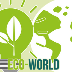 eco world planet earth light bulb