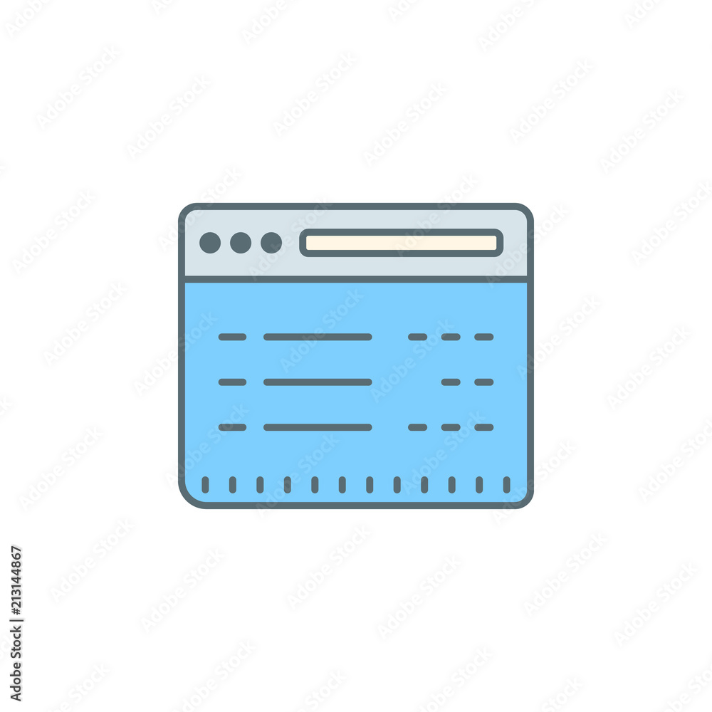 Fototapete web browser dusk style line icon. element of banking icon for mobile concept and web apps. dusk styl