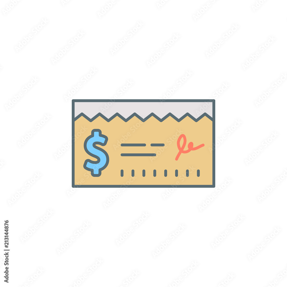 Poster bank check dusk style line icon. element of banking icon for mobile concept and web apps. dusk style