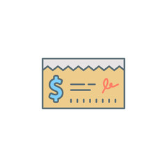bank check dusk style line icon. Element of banking icon for mobile concept and web apps. Dusk style bank check icon can be used for web and mobile