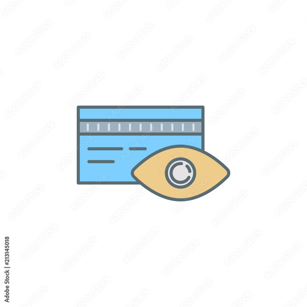 Poster credit card verification dusk style line icon. element of banking icon for mobile concept and web ap