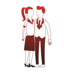 Cute and elegant couple vector illustration graphic design